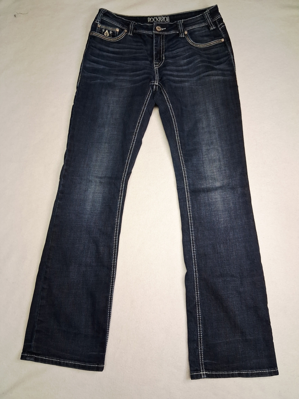 Rock & Roll Cowgirl Dark Indigo Bootcut Jeans